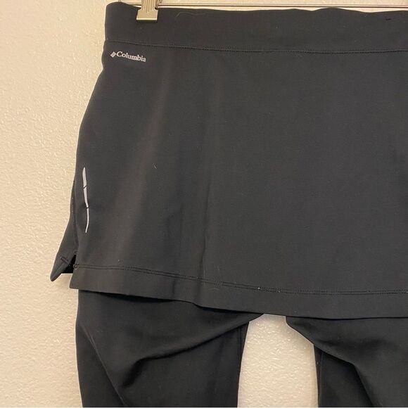 COLUMBIA Omni-wick Skort black capri leggings modest womans M - Picture 3 of 11